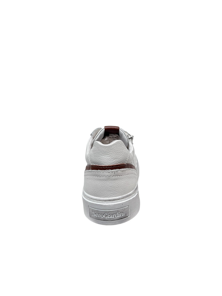 sneakers uomo pelle nero giardini art.i400430u707 bianco