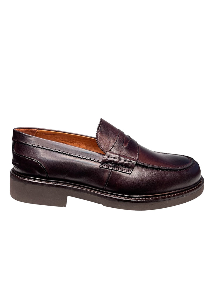 mocassini uomo pelle cioccolato