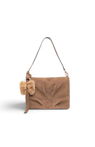 borsa a spalla da donna in camoscio nero giardini art.i644345d442 spago