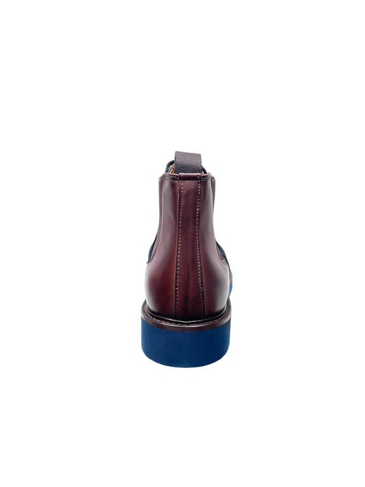 stivaletti beatles uomo pelle exton art.445 marine blue
