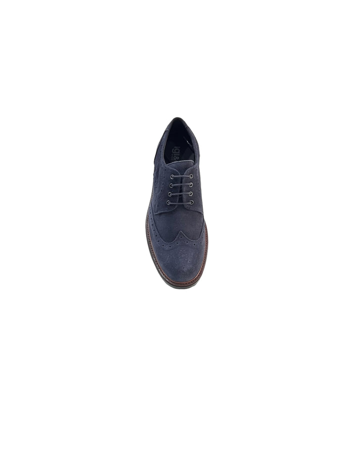 stringate uomo pelle igi&co art.4600911 blu notte