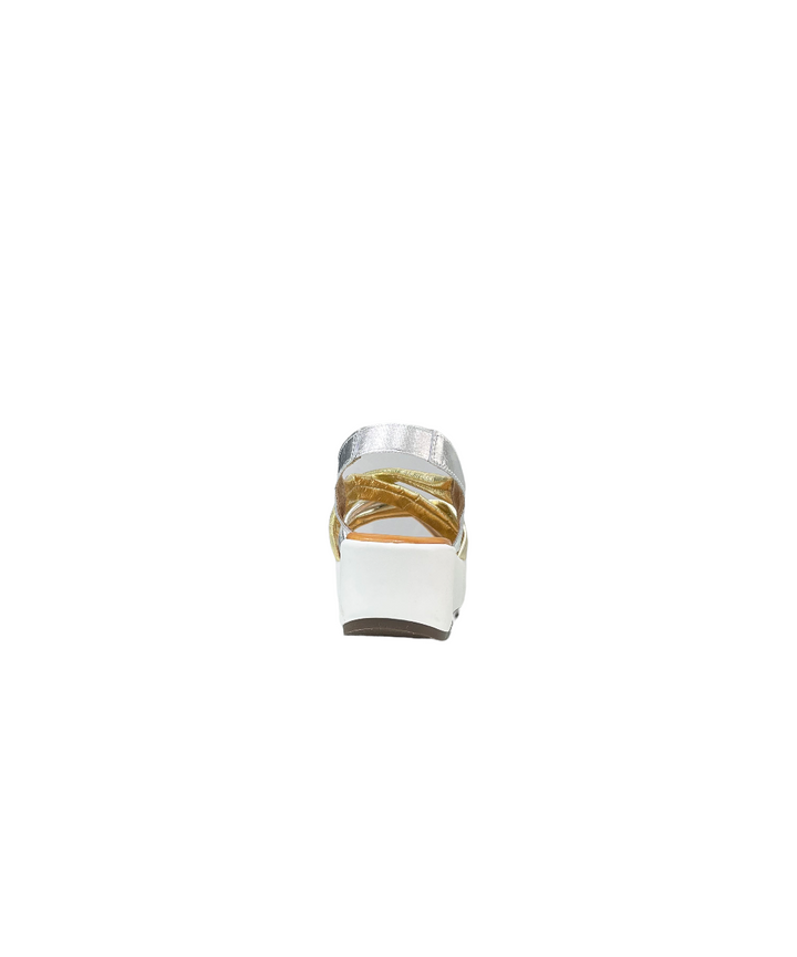 sandali donna pelle dorea art.4630a platino-plata