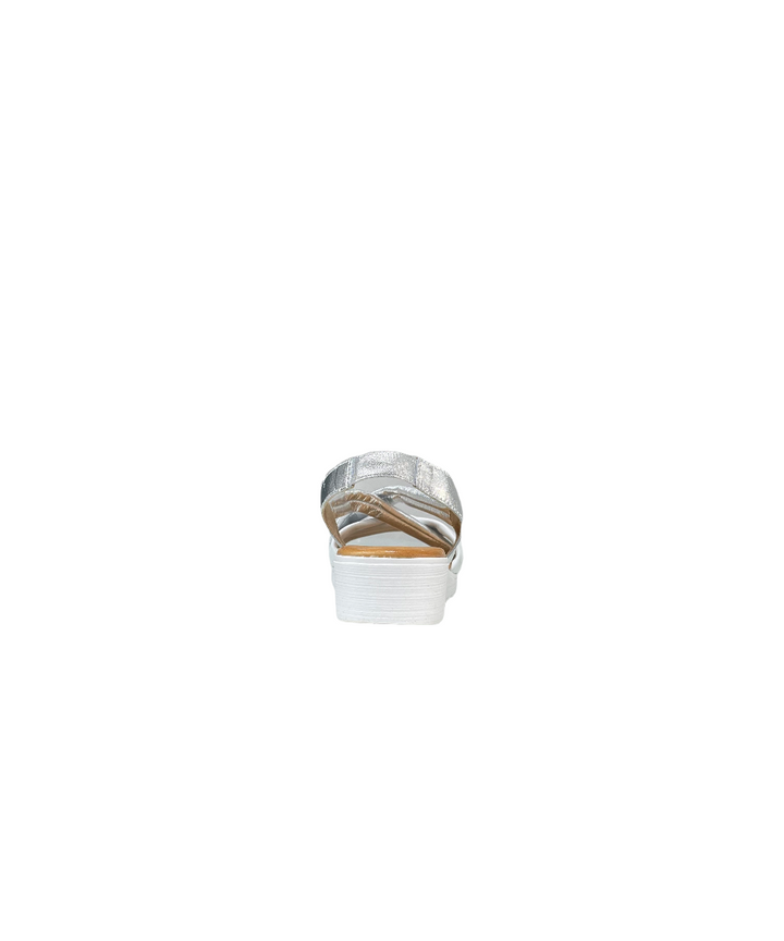 sandali donna pelle dorea art.4630b blanco-plata