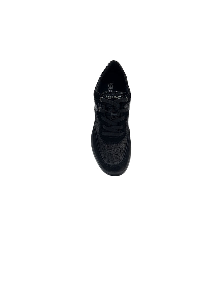 sneakers donna pelle igi&co art. 4655100 nero