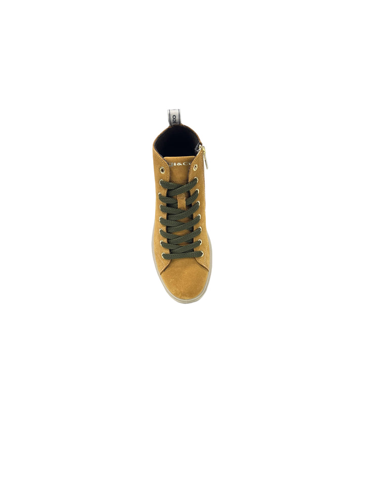 sneakers alte donna pelle igi&co art. 4667422 senape