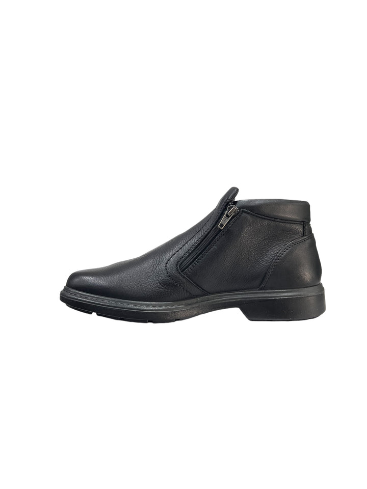 scarpe comfort uomo zip pelle enval soft art.4700500 nero