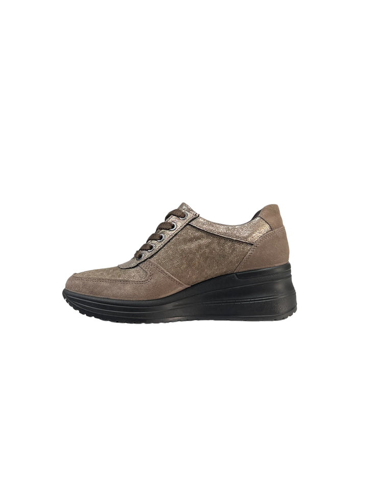 scarpe donna pelle zip enval soft art. 4760322 fango