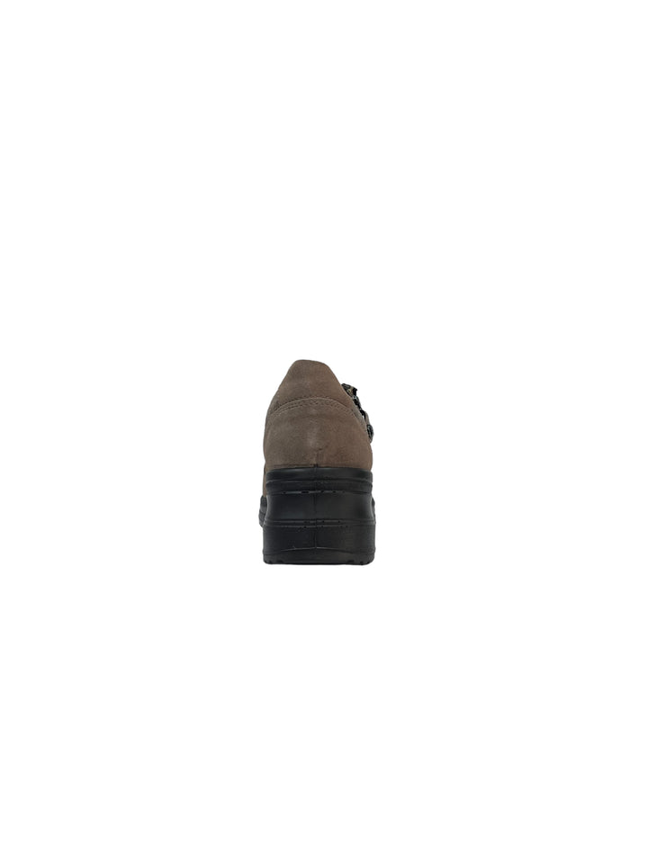 scarpe donna pelle zip enval soft art. 4760322 fango