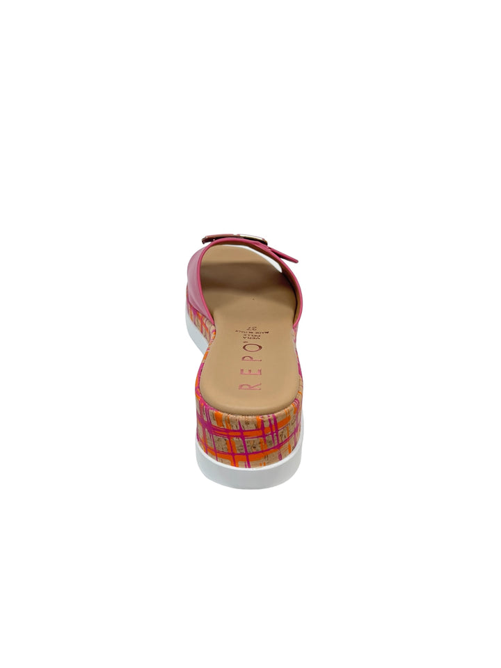 sandali ciabatte donna pelle la repo art.50104-e4 fuxia