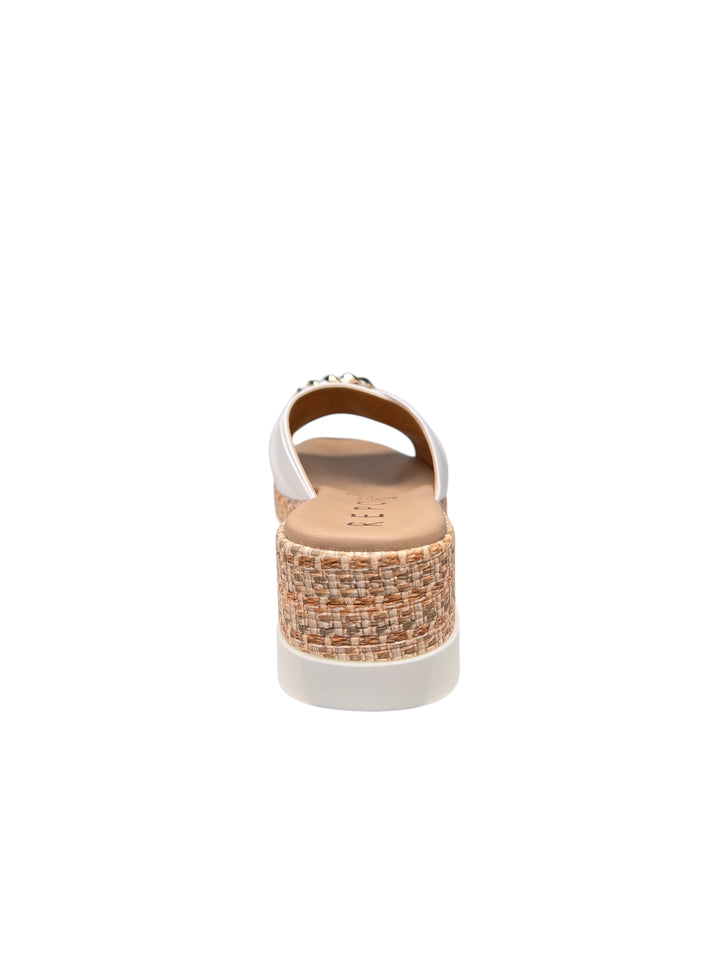 ciabatta donna in pelle bianca