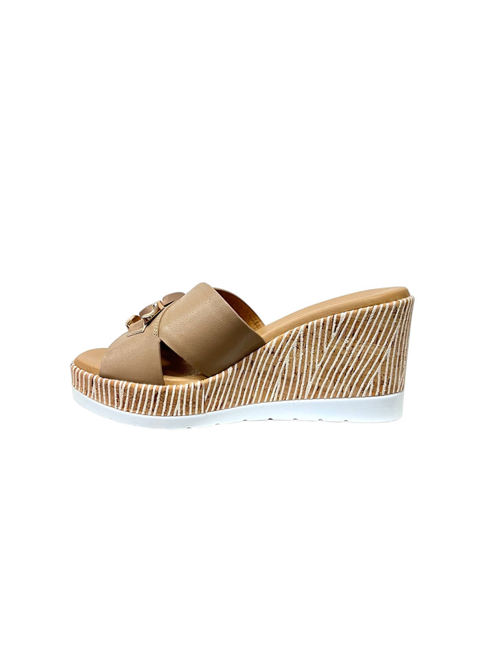 sandali ciabatte donna pelle la repo art.51102-e4 beige