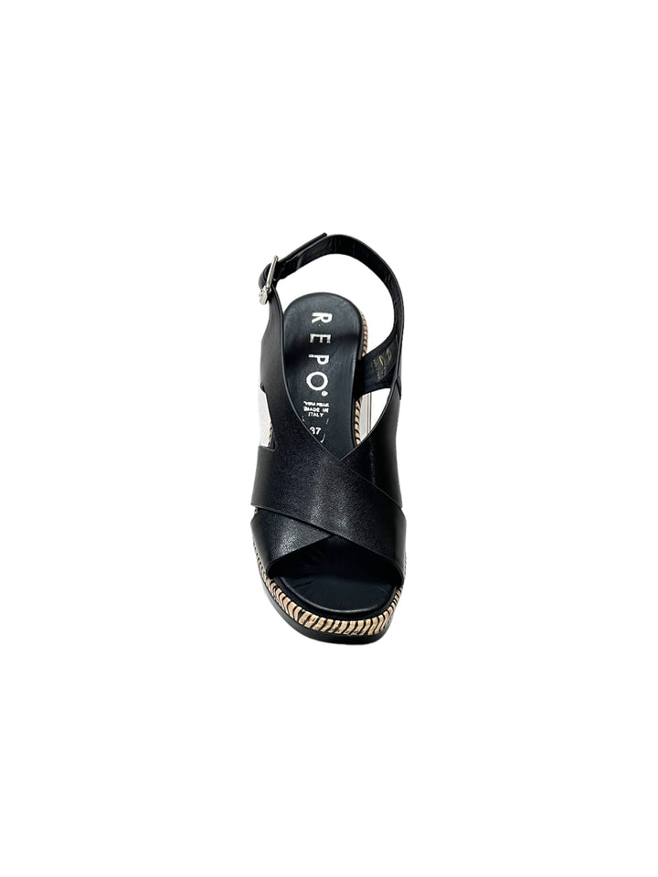 sandali donna pelle la repo art.51267-e4 nero