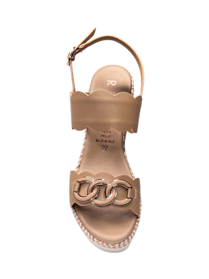 LA REPO  sandalo donna pelle camel