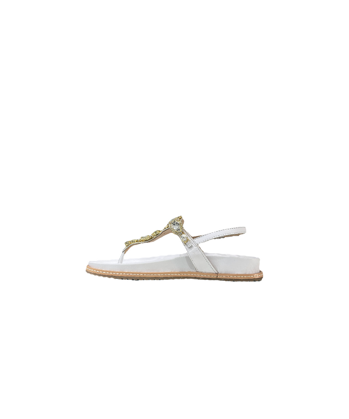 sandali infradito gioiello donna pelle parodi art. 53-1923 bianco