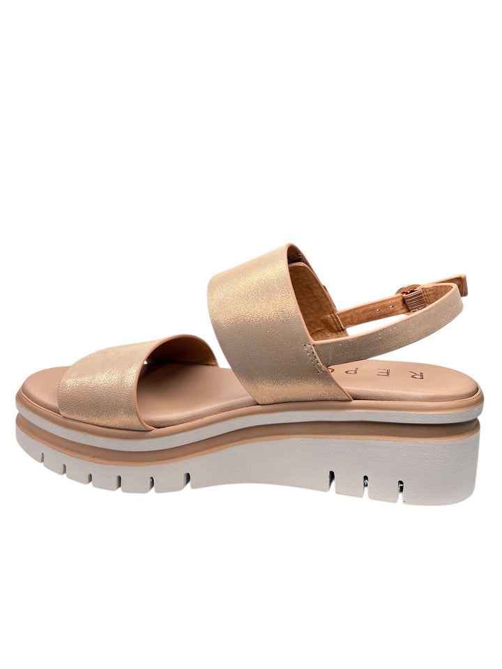 sandalo donna in pelle cipria