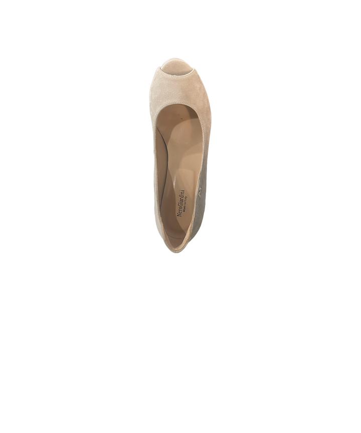 dècolletè open toe donna pelle scamosciata nero giardini art. 5460d410 sabbia