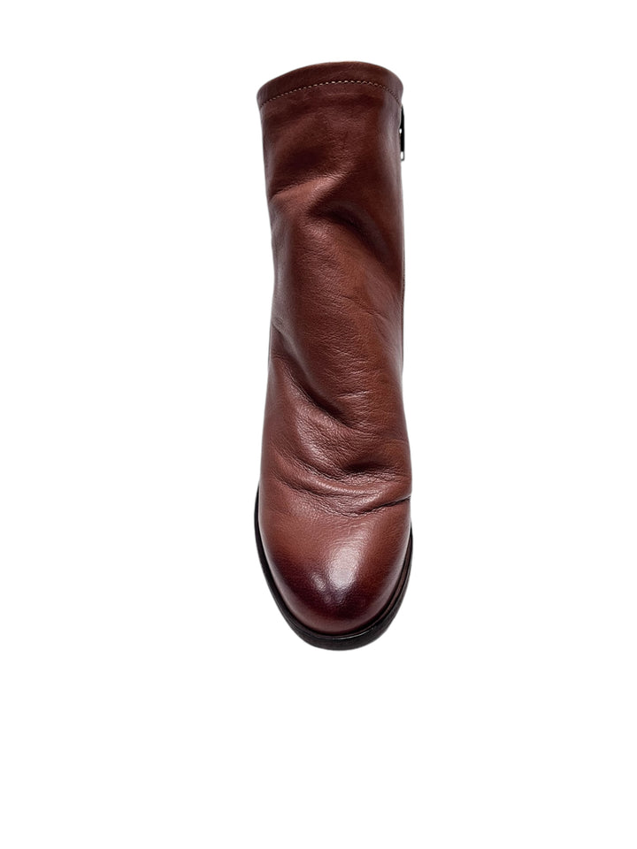 stivaletti donna pelle gianni crasto art.5516 cognac