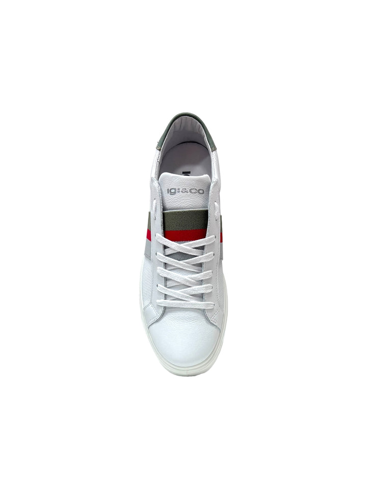 sneakers uomo pelle igi&co art. 5632222 bianco-salvia