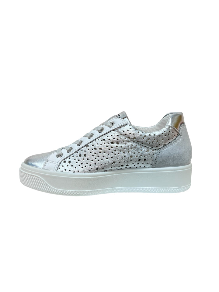 sneakers donna pelle igi&co art.5658211 argento
