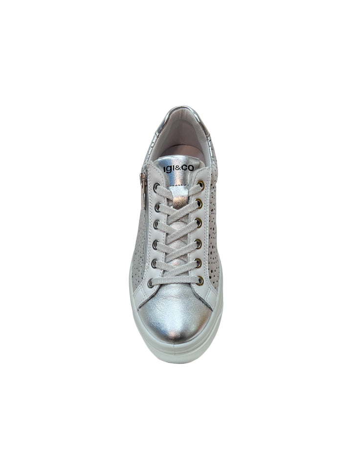 sneakers donna pelle igi&co art.5658211 argento