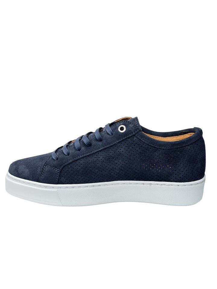 sneakers uomo pelle  exton art.565 blu royal