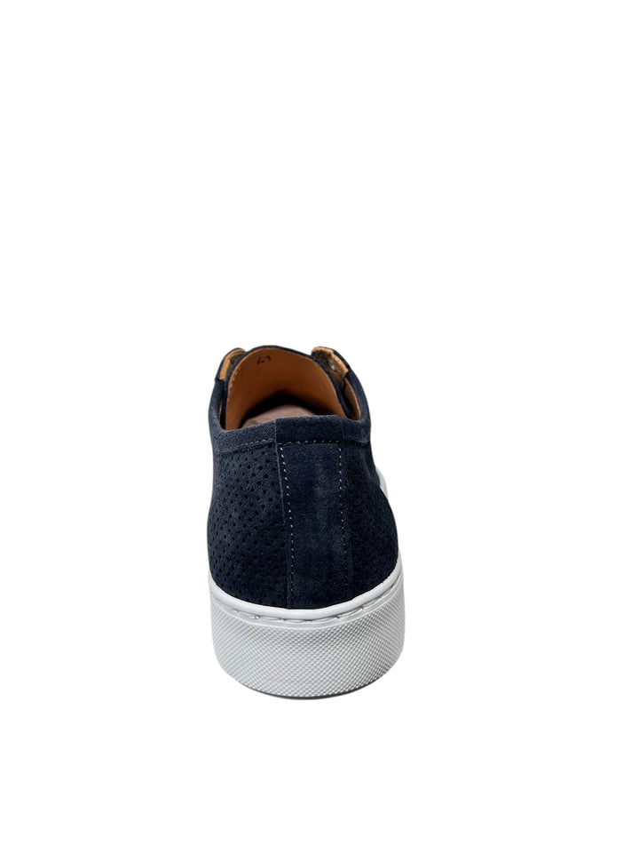 sneakers uomo pelle  exton art.565 blu royal