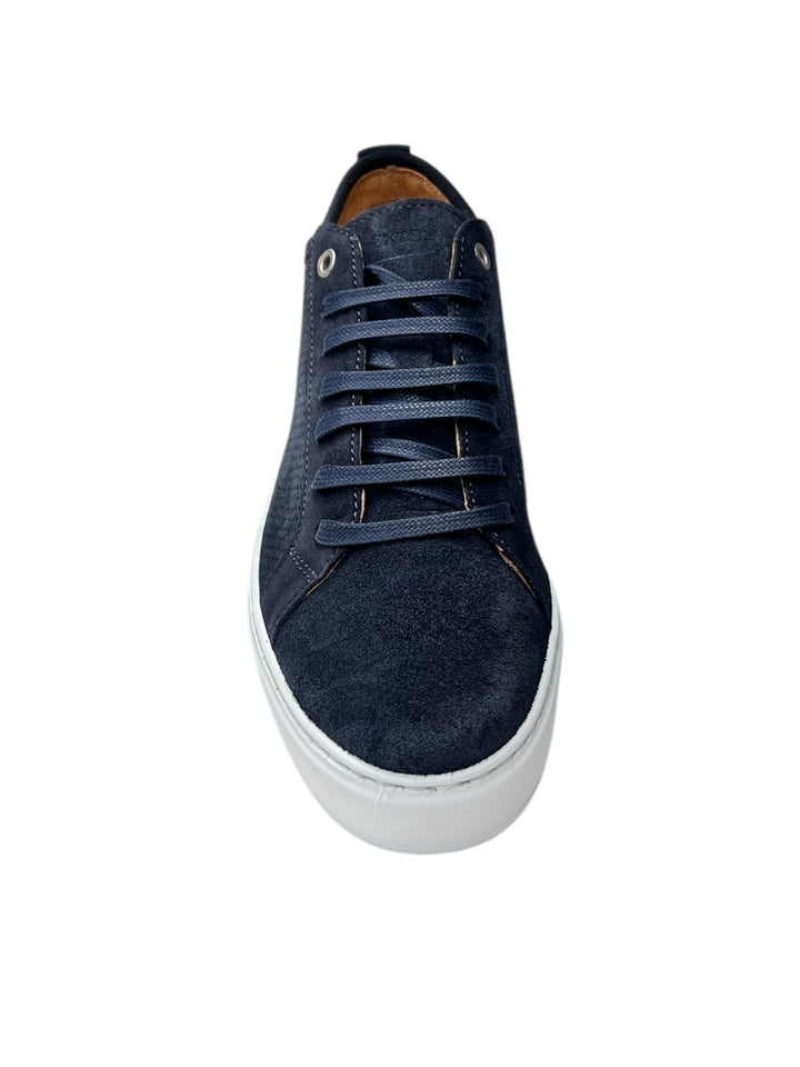 sneakers uomo pelle  exton art.565 blu royal
