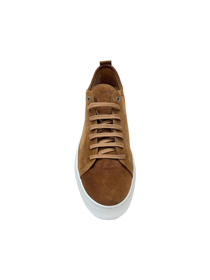 sneakers uomo pelle exton art. 565 cuoio
