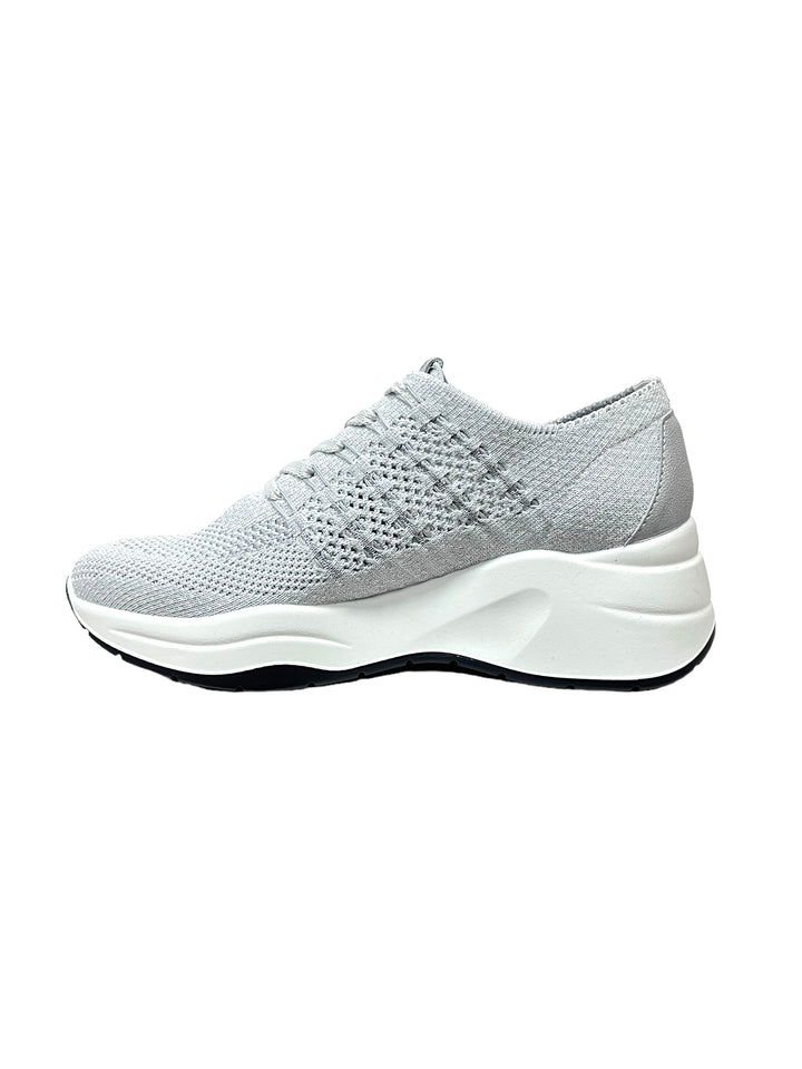 sneakers donna pelle-elasticizzato igi&co art.5664711 bianco-argento