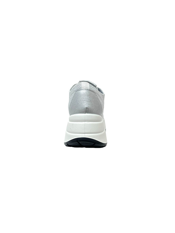 sneakers donna pelle-elasticizzato igi&co art.5664711 bianco-argento