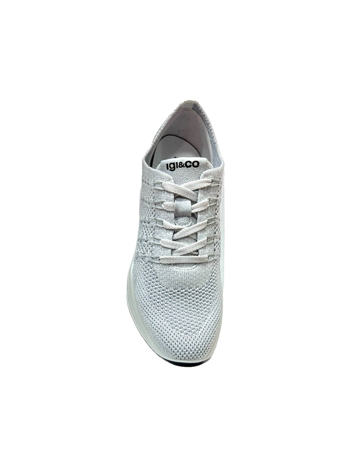 sneakers donna pelle-elasticizzato igi&co art.5664711 bianco-argento