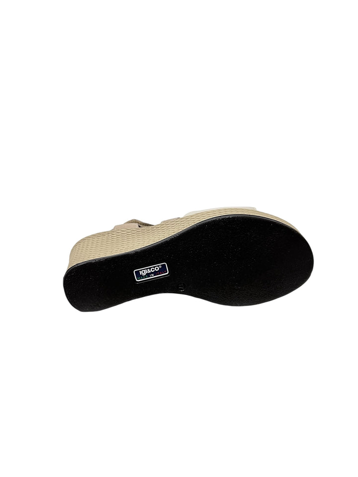 sandali donna pelle igi&co art.56673822 naturale-sabbia