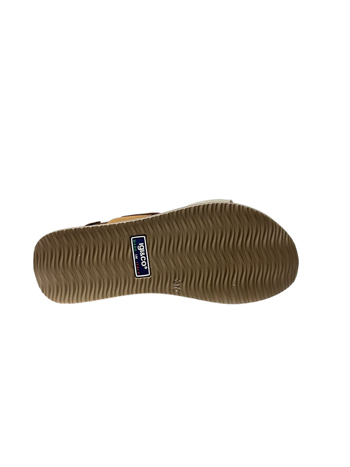 sandali donna pelle igi&co art.56778 cuoio-platino