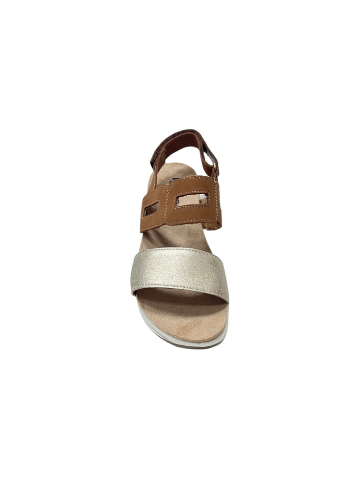 sandali donna pelle igi&co art.56778 cuoio-platino