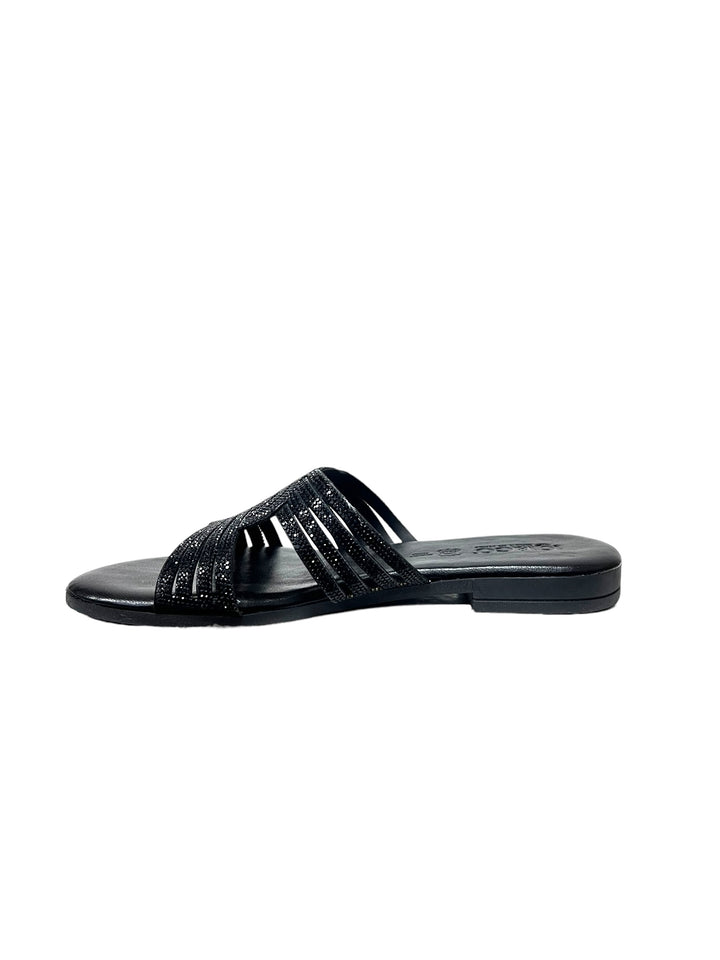 sandali ciabattine donna pelle igi&co art.5682400 nero