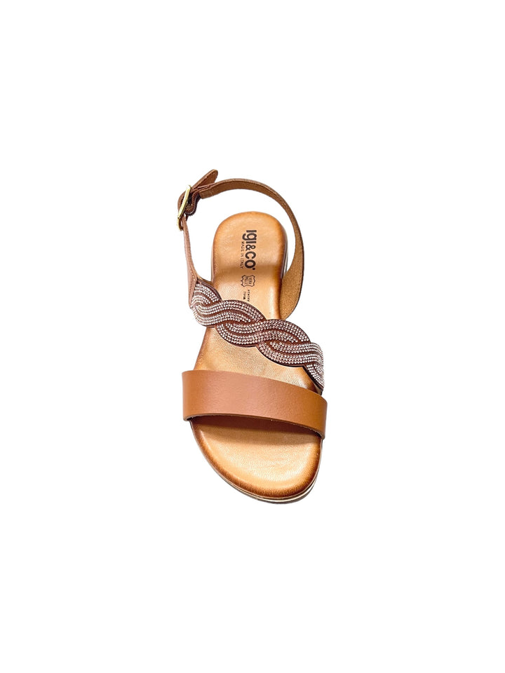 sandali donna pelle igi&co art.5682622 cuoio