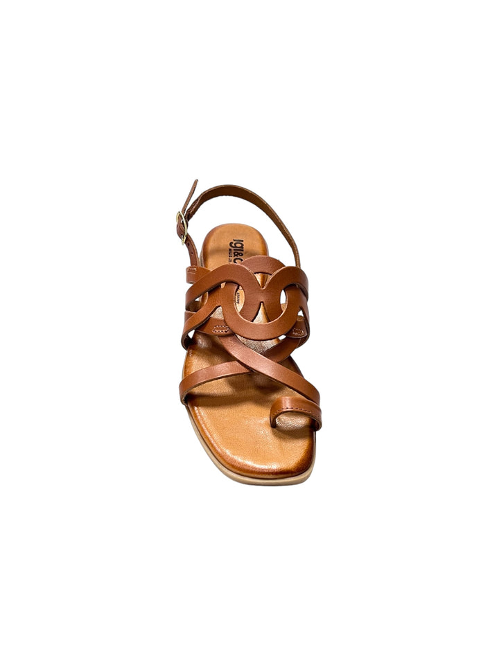 sandali infrapollice donna pelle igi&co art.5683422 cuoio