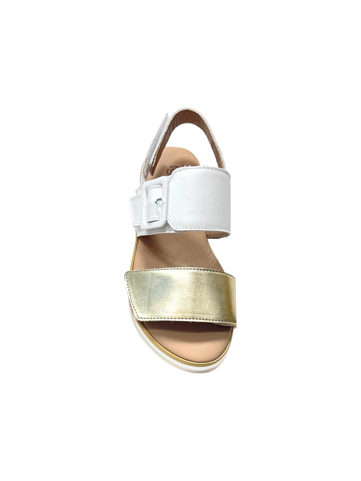 sandali donna pelle igi&co art.5685422 bianco-oro