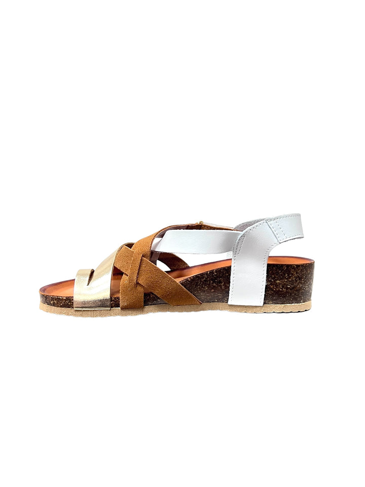 sandali donna pelle igi&co art.5698111 bianco-rame