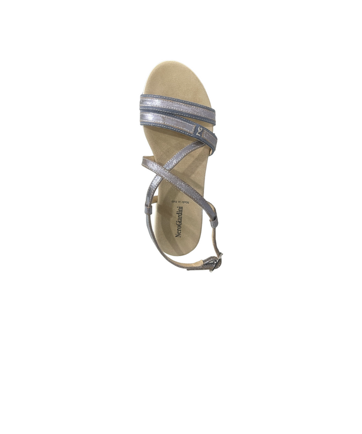 sandali donna pelle laminata nero giardini art. 5700d214 jeans