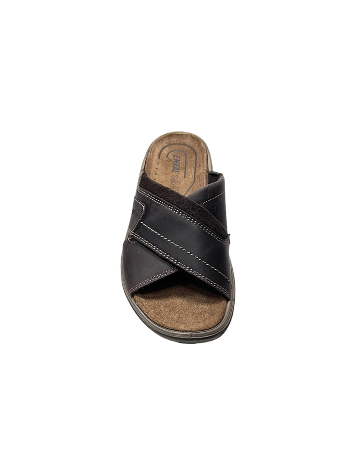 ciabatte uomo pelle enval soft art. 5731111 testa di moro