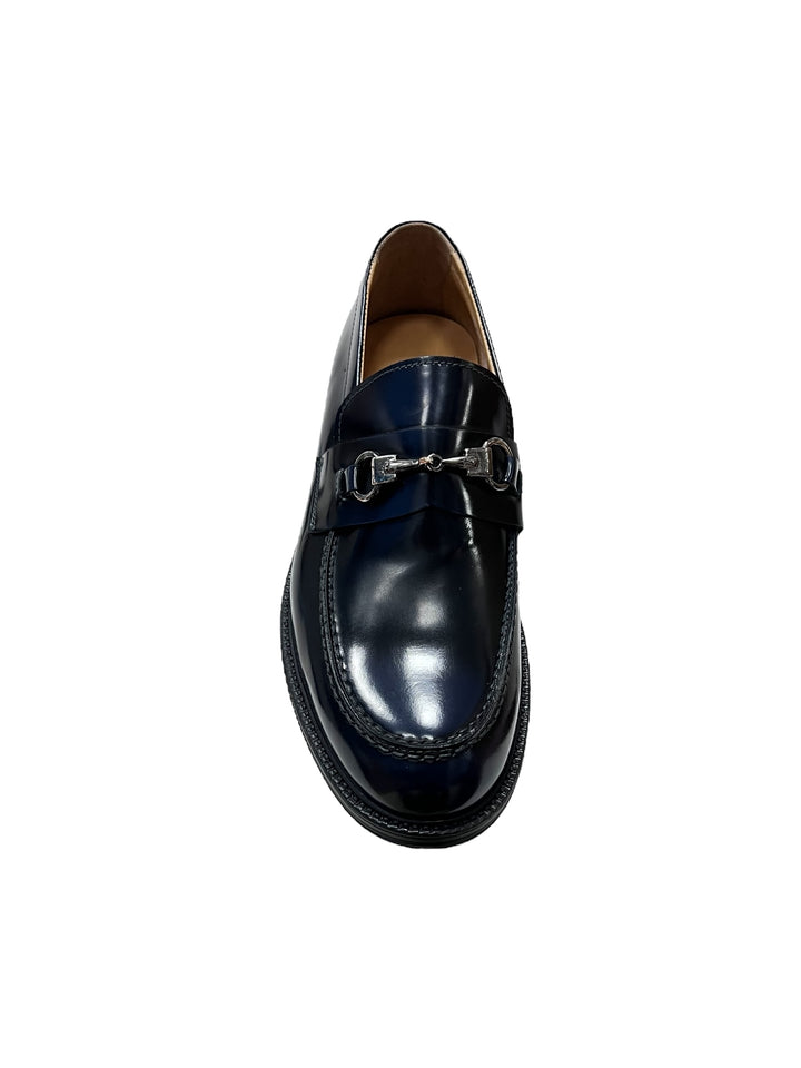 mocassini uomo pelle exton art. 573 blu