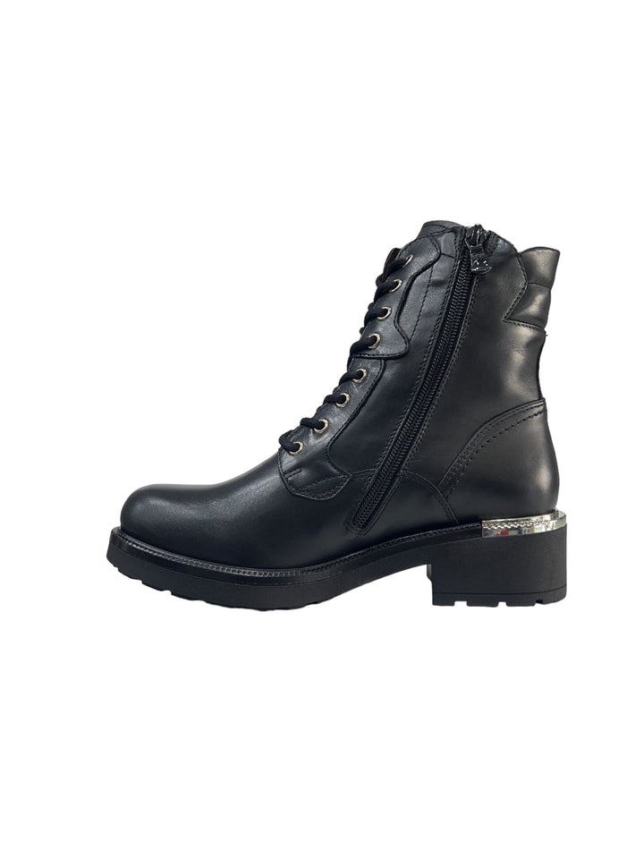 stivaletti allacciati donna pelle nero giardini art.i205846d100 nero