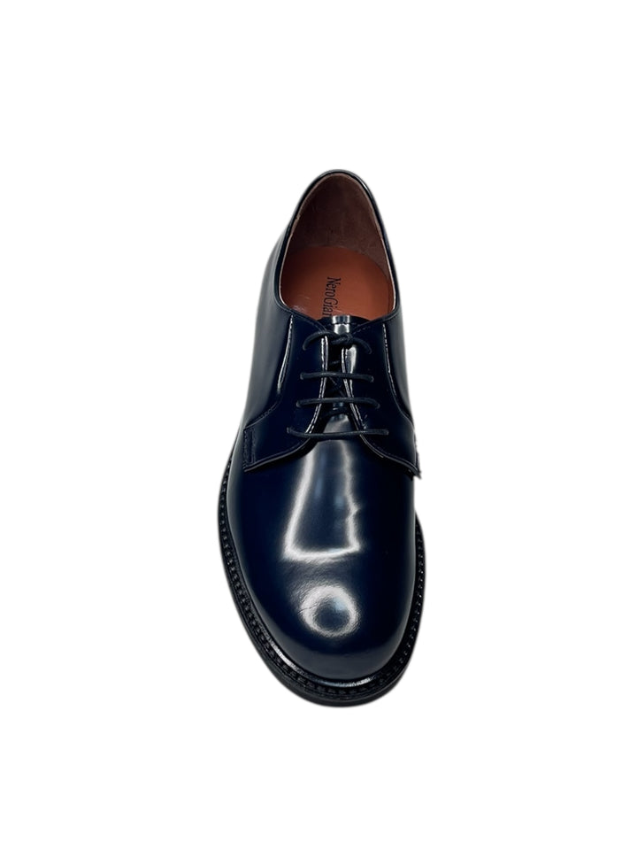 stringate uomo pelle blu