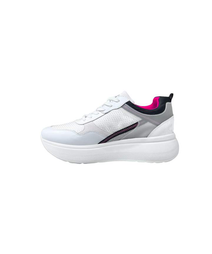 sneakers donna pelle nero giardini art. e306384d707 bianco