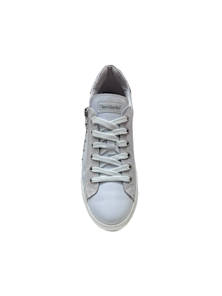 sneakers donna pelle nero giardini art. e306504d707 bianco