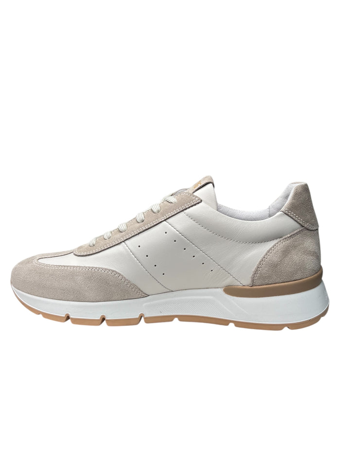sneakers uomo pelle nero giardini art.e500651u702 ivory