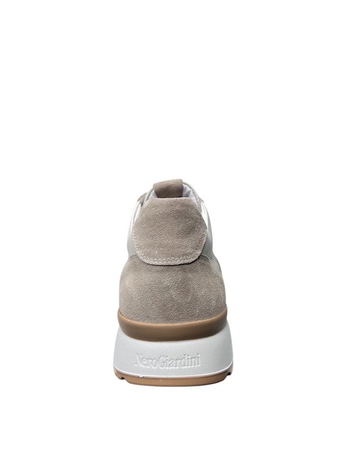 sneakers uomo pelle nero giardini art.e500651u702 ivory
