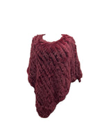 poncho lapin donna mili art. 65301 bordeaux