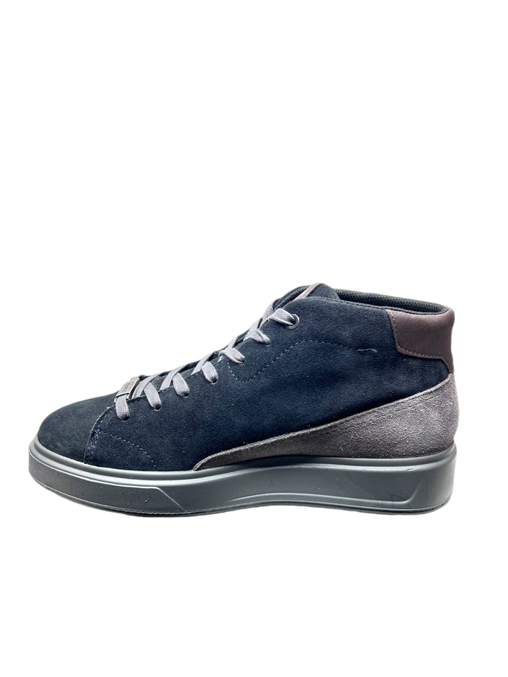 sneakers mid uomo pelle igi&co art.6635322 notte-antracite